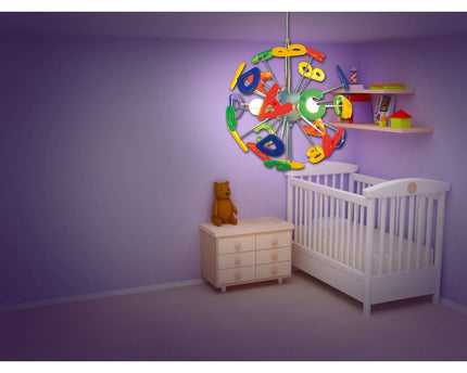 Kind hanglamp "kizi" Ø 40 cm, gemaakt van metaal en plastic, kleurrijk, E14