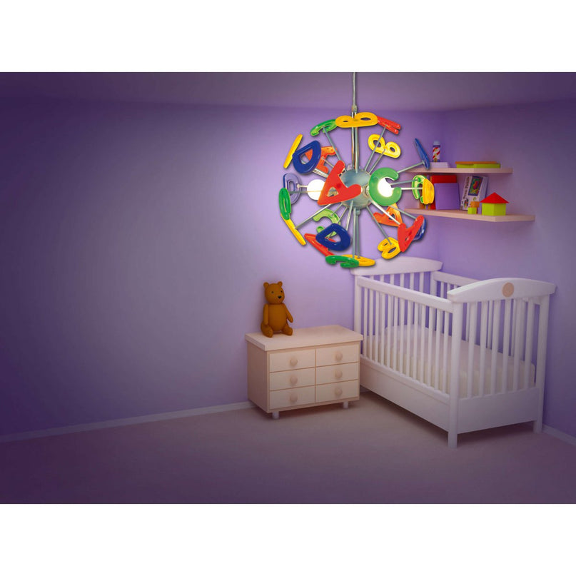 Kind hanglamp "kizi" Ø 40 cm, gemaakt van metaal en plastic, kleurrijk, E14