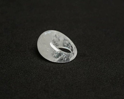 Minimalistische stoere look-ring-Tijgeroogsteen en witte jade