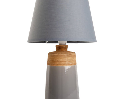 Keramische tafellamp "Talia", tafellamp gemaakt van keramiek, beige/grijs, met E14 -aansluiting, voor eetkamer, woonkamer, gang of kantoor, 31 cm hoog