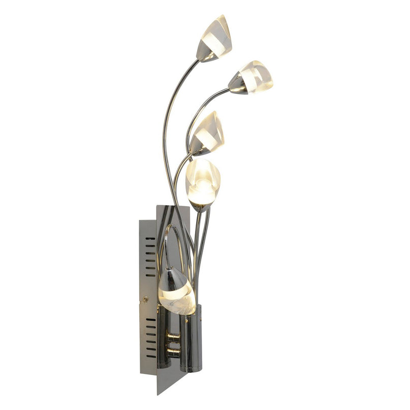 LED -wandlamp "Shinny" gemaakt van metaal en plastic in chroom met stevig gebouwd -in LED's, 50 cm