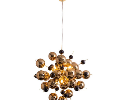 Hanger lamp "explosie" van metaal en glas, G9 -versies, hangende lamp voor eetkamer, woonkamer, gang of kantoor, Øca. 65 cm
