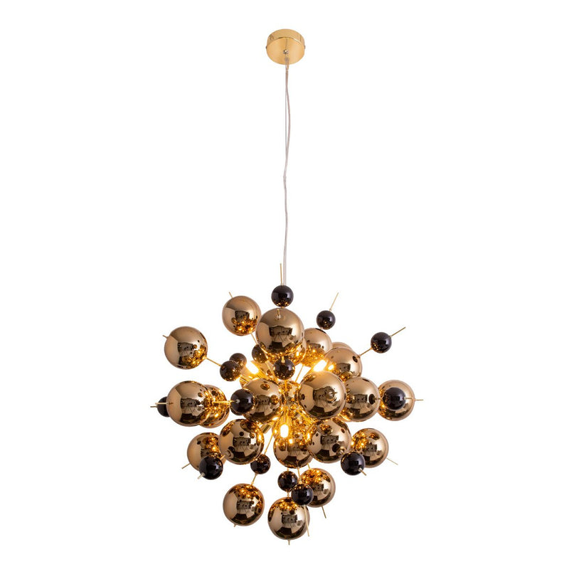Hanger lamp "explosie" van metaal en glas, G9 -versies, hangende lamp voor eetkamer, woonkamer, gang of kantoor, Øca. 65 cm