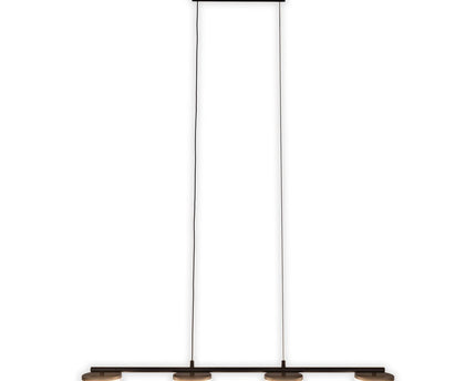 LED hanger lamp "CIMO" gemaakt van metaal en plastic in zwart, met geïntegreerde LED, lengte 96 cm