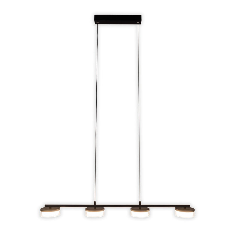 LED hanger lamp "CIMO" gemaakt van metaal en plastic in zwart, met geïntegreerde LED, lengte 96 cm