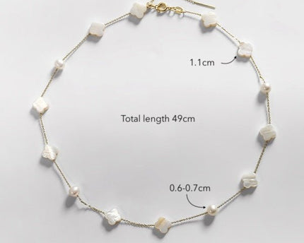 Parel van parel gelukkige klaver kralen sieraden set
