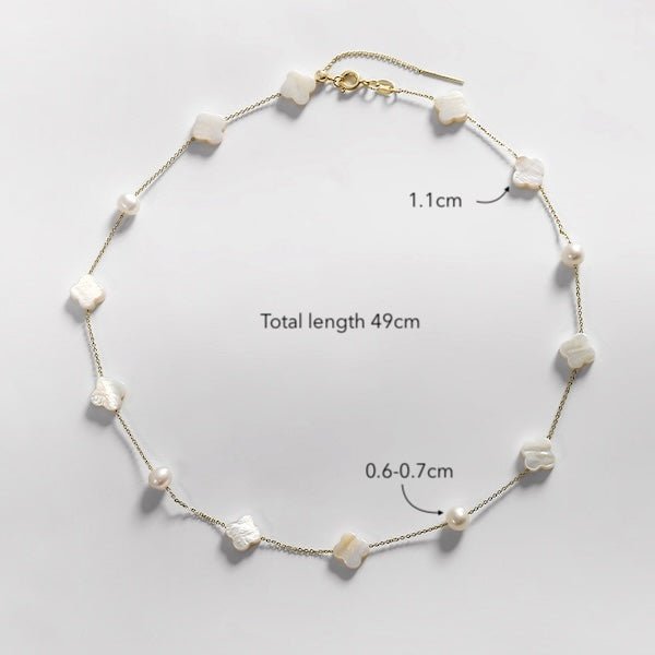 Parel van parel gelukkige klaver kralen sieraden set