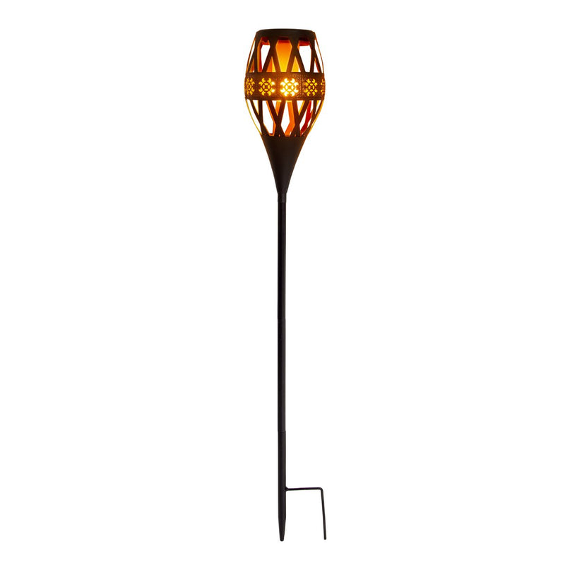 LED grondpin op zonne-energie h: 85cm met vlameffect; VlamLicht