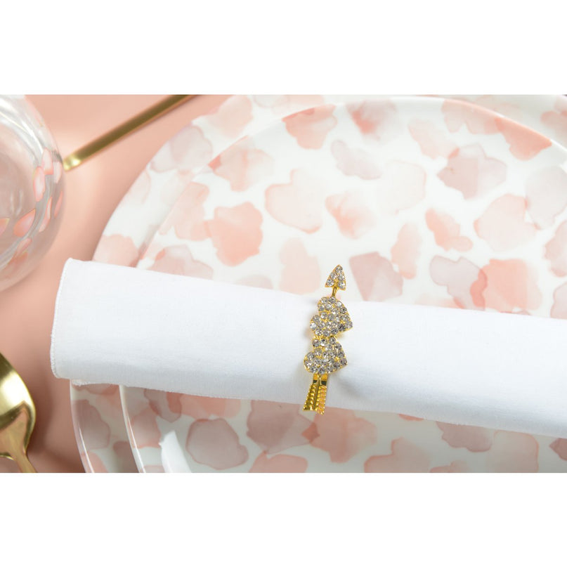 Set van 4 rondes van kernhanddoeken