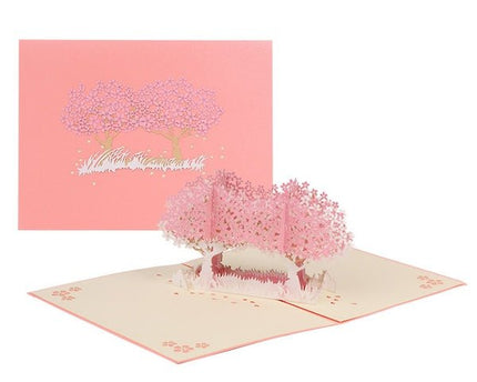 3D-kaart-kersenbloesem romantische liefdeskaart