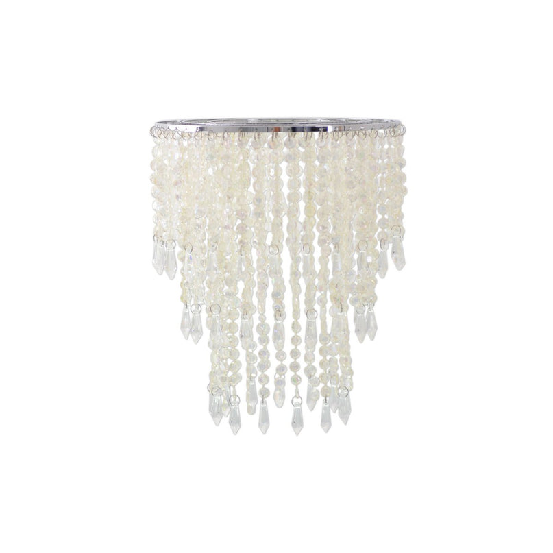 Deko hanger lamp "Kira", moderne kroonluchter gemaakt van metaal en plastic in helder/transparant, met E27 -versie en een Øvon 22,5 cm