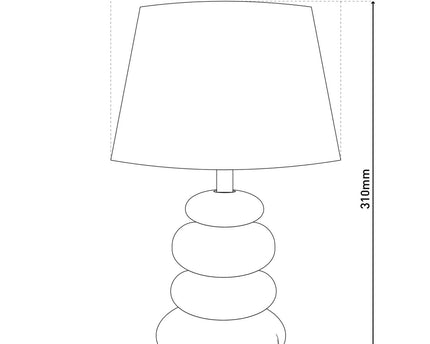 Keramische tafellamp "Stoney", keramische tafellamp in bruin, met E14 -aansluiting, tafellamp voor eetkamer, woonkamer, gang of kantoor, of als een bedlamp, 31 cm hoog