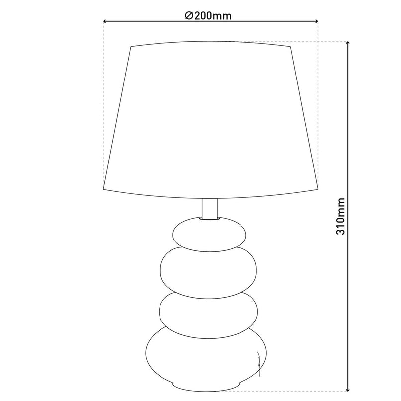 Keramische tafellamp "Stoney", keramische tafellamp in bruin, met E14 -aansluiting, tafellamp voor eetkamer, woonkamer, gang of kantoor, of als een bedlamp, 31 cm hoog