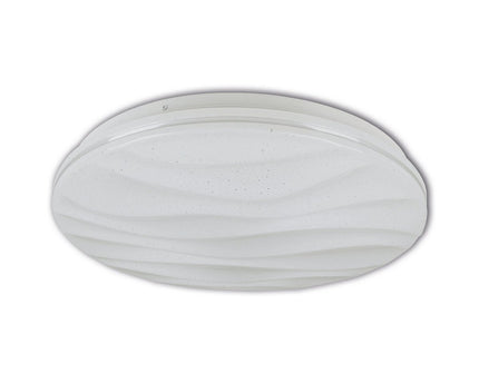 Smart Home LED -plafondlamp "Austin" met kristaleffect, veel functies, gemaakt van metaal en plastic, wit, met geïntegreerde LED's, verlichting voor woonkamers of kantoor