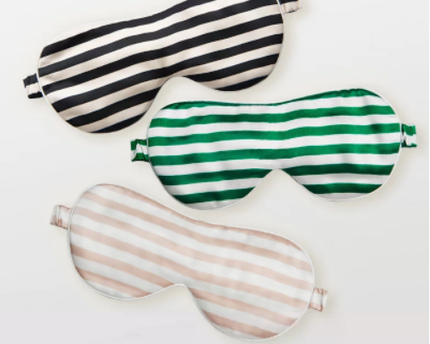 100% zijde ontspanningsslaapmasker-19 mm-bandjes op schaakbordpatronen-oversize