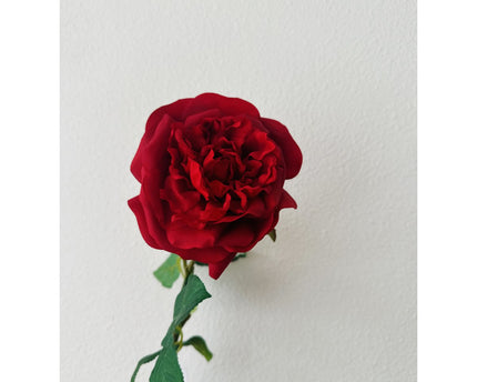 QMF Hand Touch Rose 65cm 1PCS rood