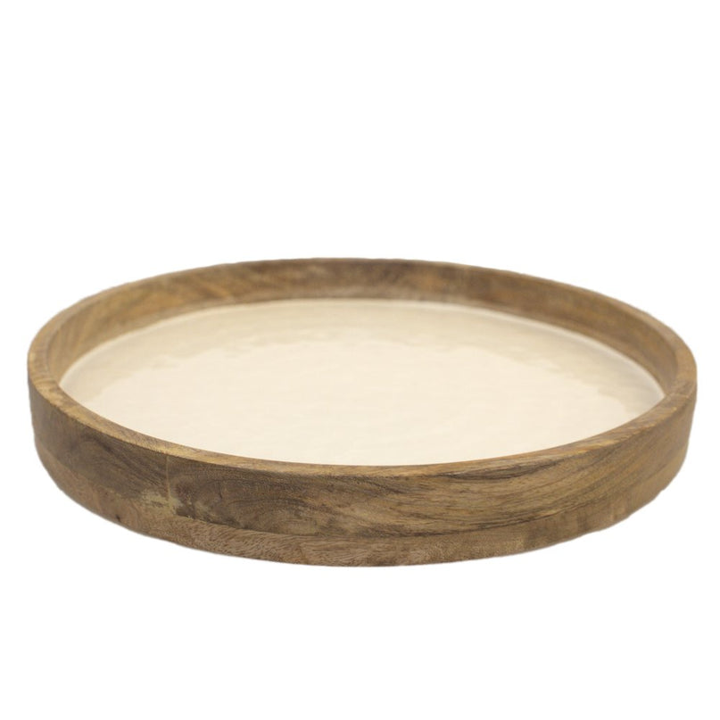 Witte houten lade mango 40x40x4cm