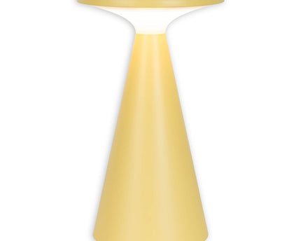 Zonne -batterijlamp "Palu" voor buiten en binnen, gemaakt van plastic in geel, 20 cm hoog