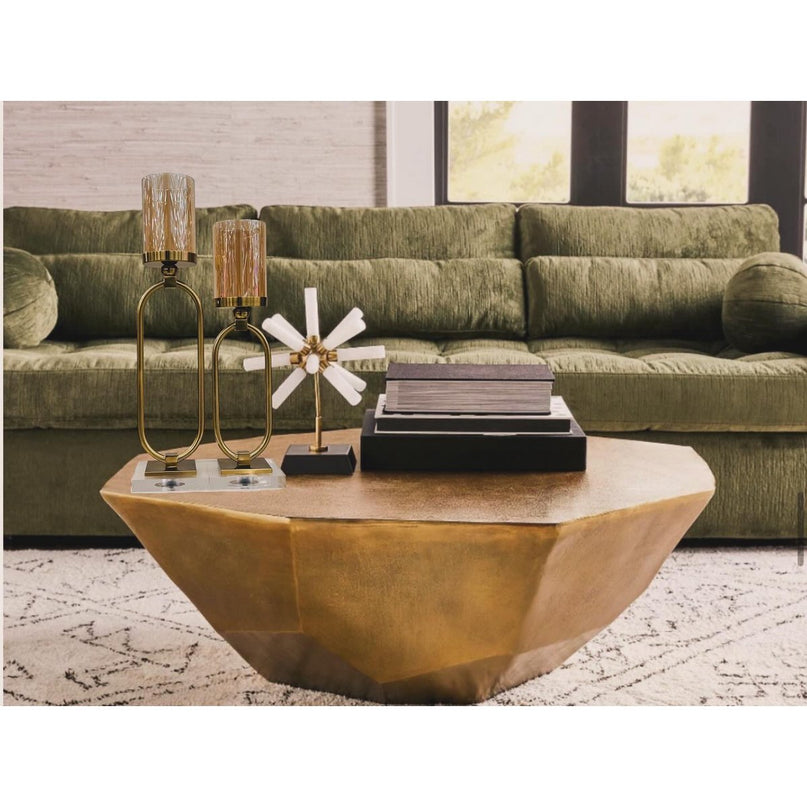 CANDLESTICK | GLASS | GOLD ZH02 Small size: 12*8.5*40