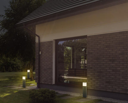 LED Buiten rokken "Vigo" gemaakt van metaal en plastic in antraciet, met geïntegreerde LED, padlicht