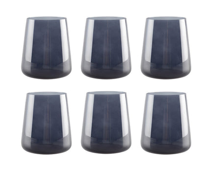 Zwarte waterglazen - veel 6