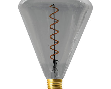 LED -lamp "Dilly" E27 versie 4 watt, metaal en glas in grijs