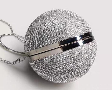 Luxe Ball Clutch-Bling Bling Diamonds-Goud en Zilver