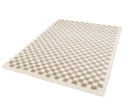 CHECKERS Zacht en comfortabel hoogpolig vloerkleed