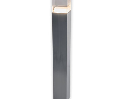 LED Outer Socket Light "Leah" gemaakt van metaal en plastic in stalen blanke, geïntegreerde LED, padlichten