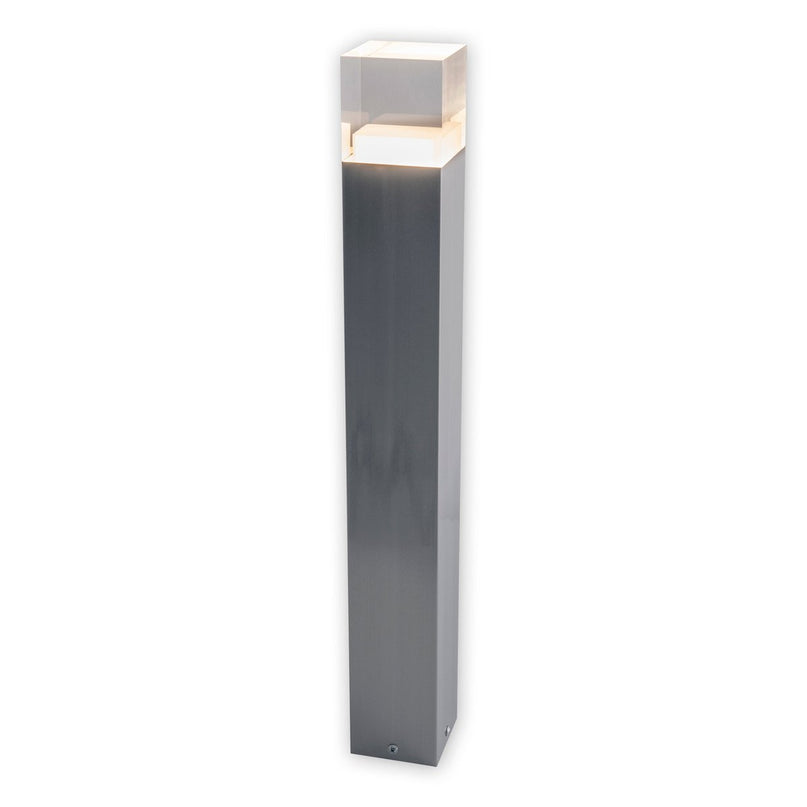 LED Outer Socket Light "Leah" gemaakt van metaal en plastic in stalen blanke, geïntegreerde LED, padlichten