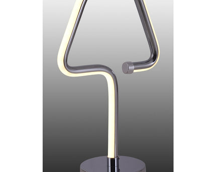 LED tafellamp "Loop Line" h: 30cm chroom