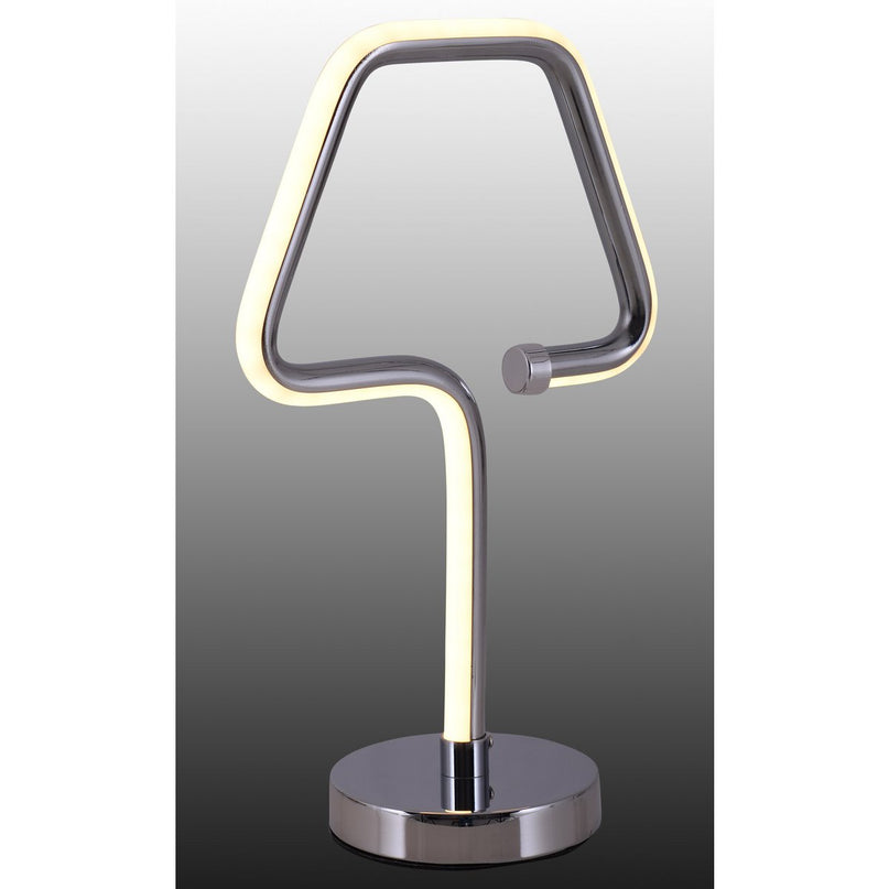 LED tafellamp "Loop Line" h: 30cm chroom