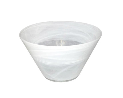 Witte conische kom 14x14x8cm