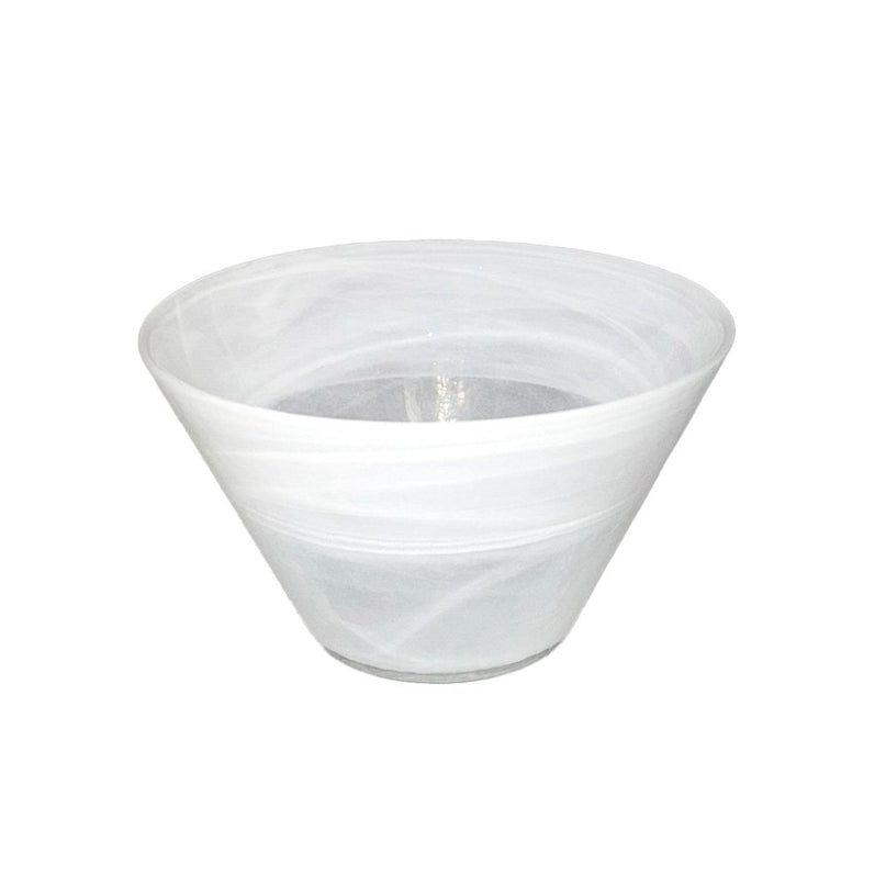 Witte conische kom 14x14x8cm
