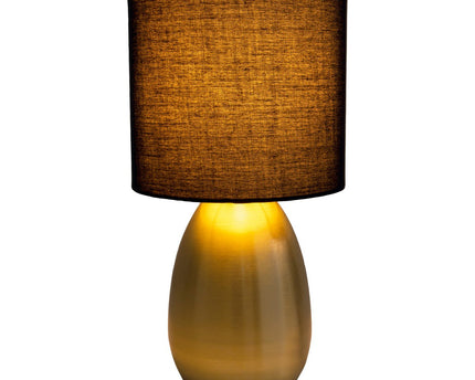 Taflamp "Aurum" 33 cm hoog in goud/zwart, gemaakt van metaal en textiel, met E14 -versie, verlichting voor eetkamer, woonkamer, gang of kantoor
