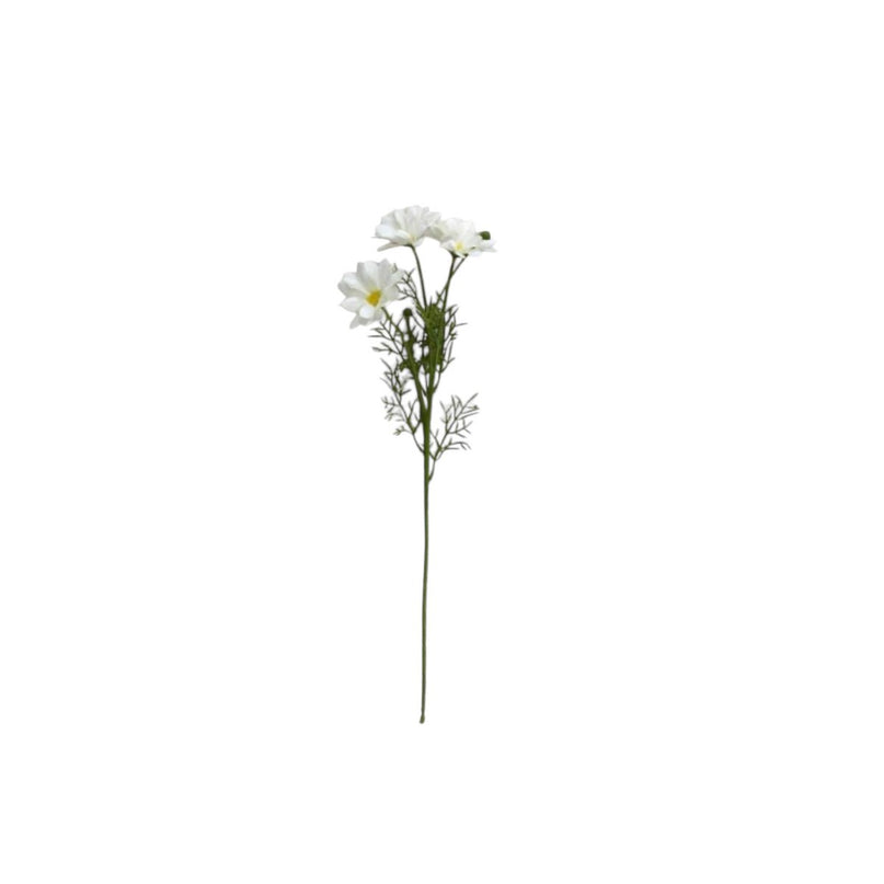 3D real touch chrysanthemum white | Zijden kunstbloem | Lengte 52cm  1pcs Copy