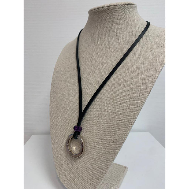 Eve leren lange ketting (bril/sleutelhanger)