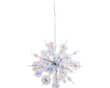 Hanger lamp "explosie" gemaakt van metaal- en irisglas, G9 -frames, hangende lamp voor eetkamer, woonkamer, hal of kantoor, Øca. 65 cm