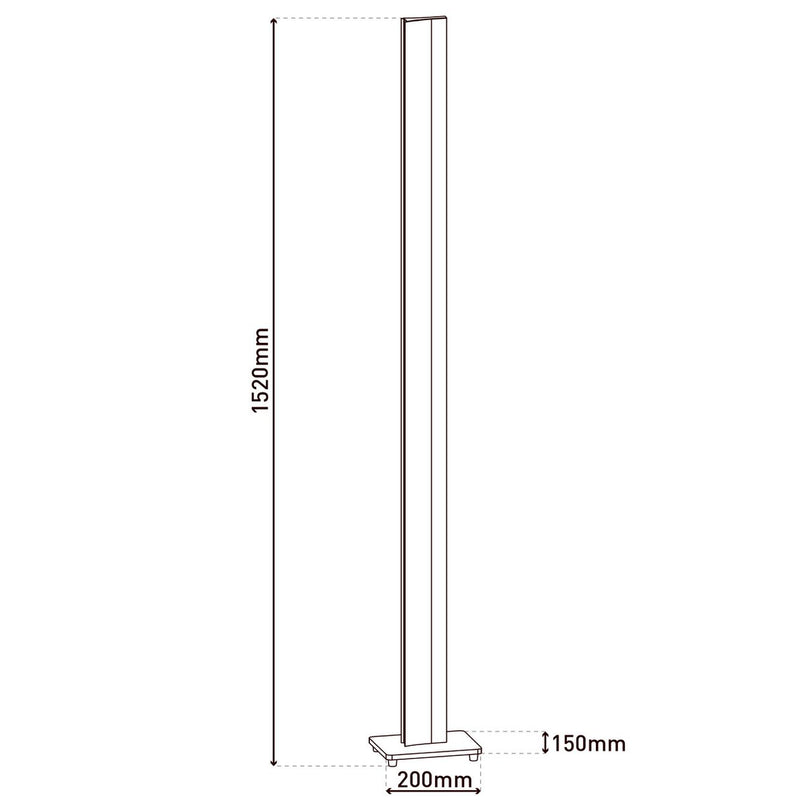 LED vloerlamp "Madera" h: 152cm naturel