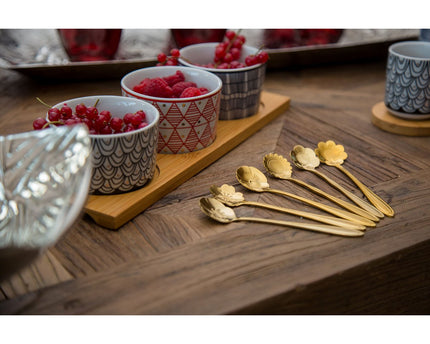 Golden Assorted Flower Desserts - Set van 6