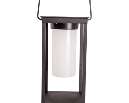 LED -camping/plintlamp H: 28 cm, voor buiten, plintlamp - metaal en plastic in het zwart, met geïntegreerde LED