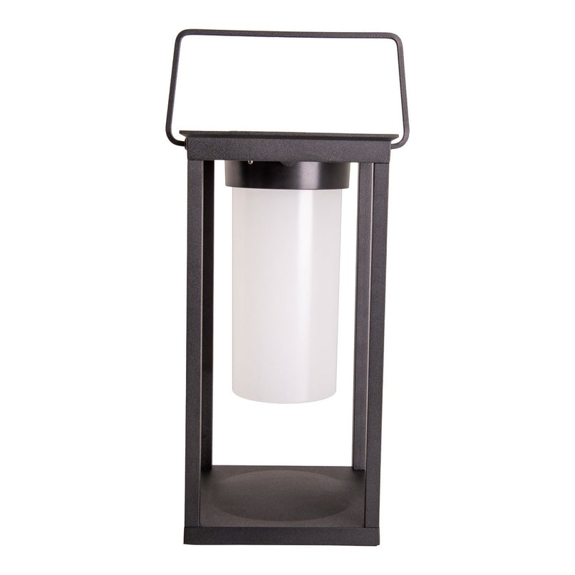 LED -camping/plintlamp H: 28 cm, voor buiten, plintlamp - metaal en plastic in het zwart, met geïntegreerde LED