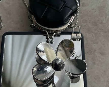 Levendige bloem klauw metalen haar clips-goud n zilver