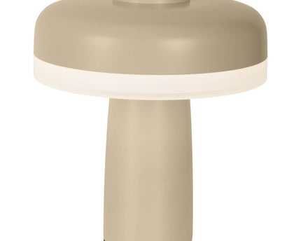Draadloos tafellicht "pilu", 16,5 cm hoog, boven Ø van 15 cm, metaal in de kleur vorst allond