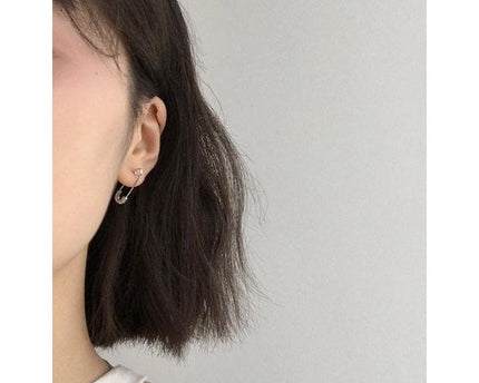 Unieke minimalistische paperclip-oorbellen - één paar