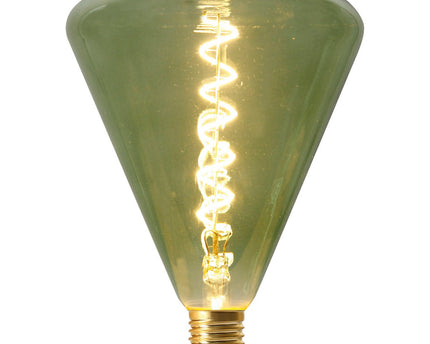 LED -lamp "Dilly" E27 -versie, 4 watt, metaal en glas in groen