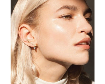 Moderne Vintage Sparkling line Ear Cuff-uit één stuk