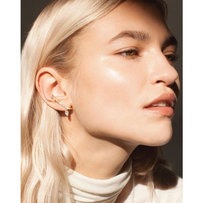 Moderne Vintage Sparkling line Ear Cuff-uit één stuk