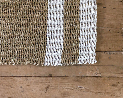 Zeegras tapijt 120x60 cm SEWU | Gestreept vloerkleed van zeegras