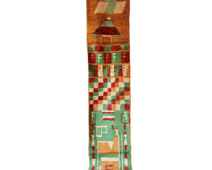 Zuiver wollen Marokkaans Berber halkleed 84 x 388 cm
